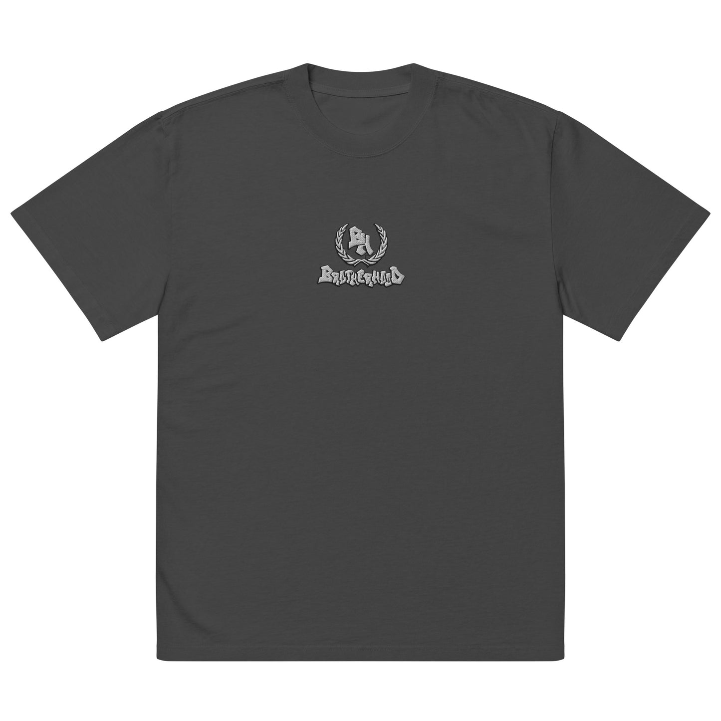 Oversized faded t-shirt faded black A loose-fitting, worn-out t-shirt with the word "Brotherhood" and the Brotherhood Logo printed on it.