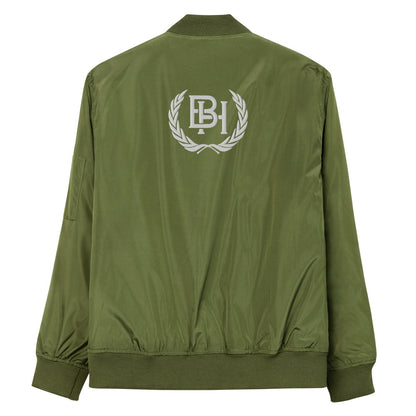 Brotherhood Apparel premium bomber jacket army color, brotherhood logo printed in the back.