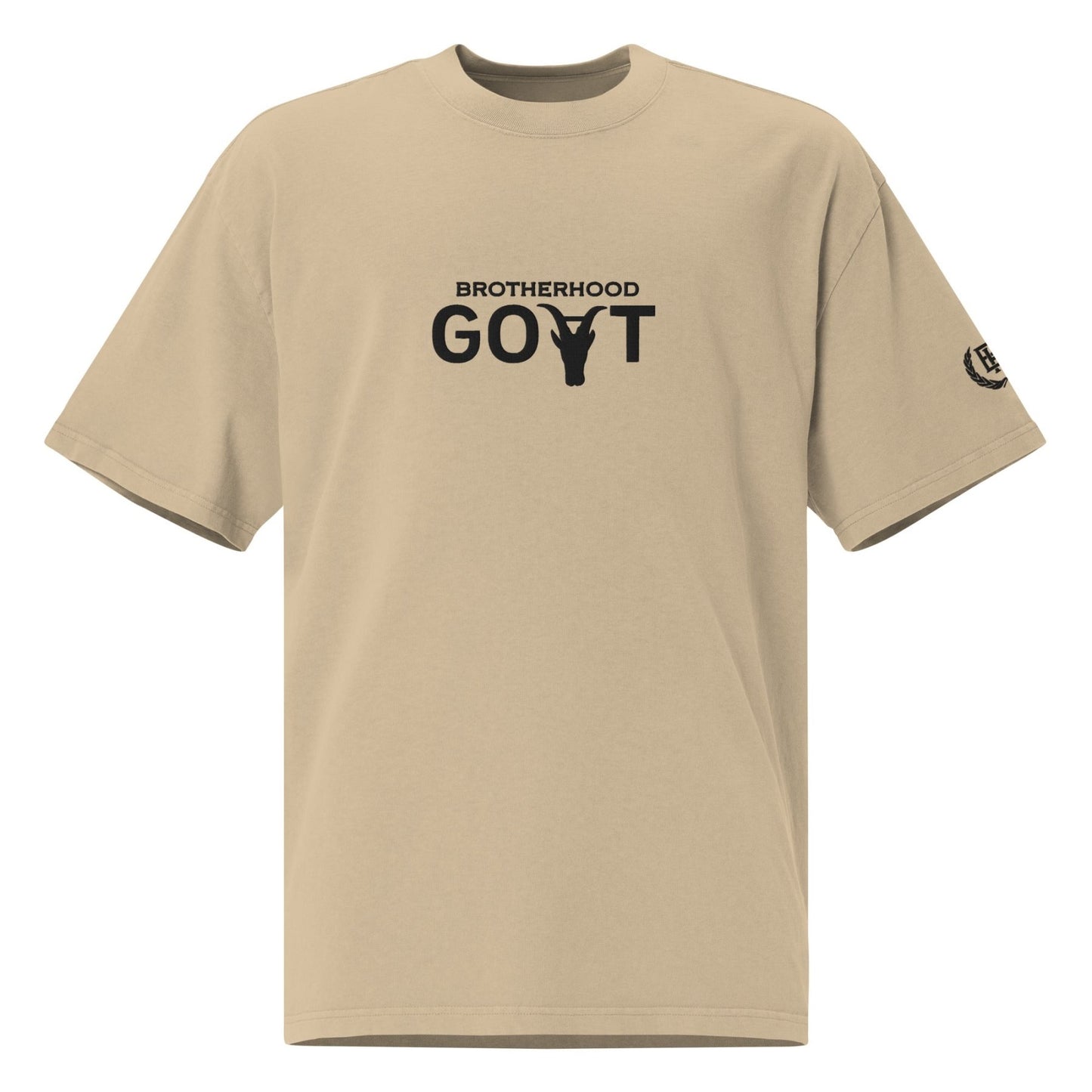 brotherhood goat oversized t-shirt faded khaki color